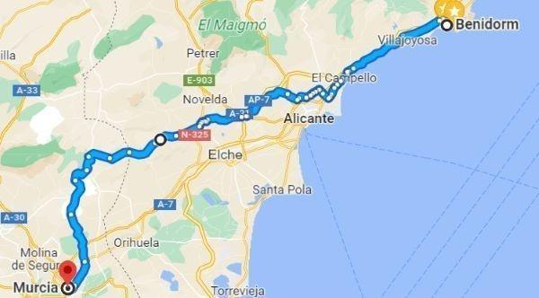 Spanish Road Trips, Benidorm to Murcia