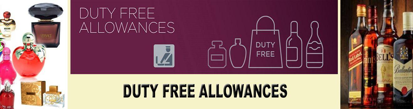 Duty free allowances